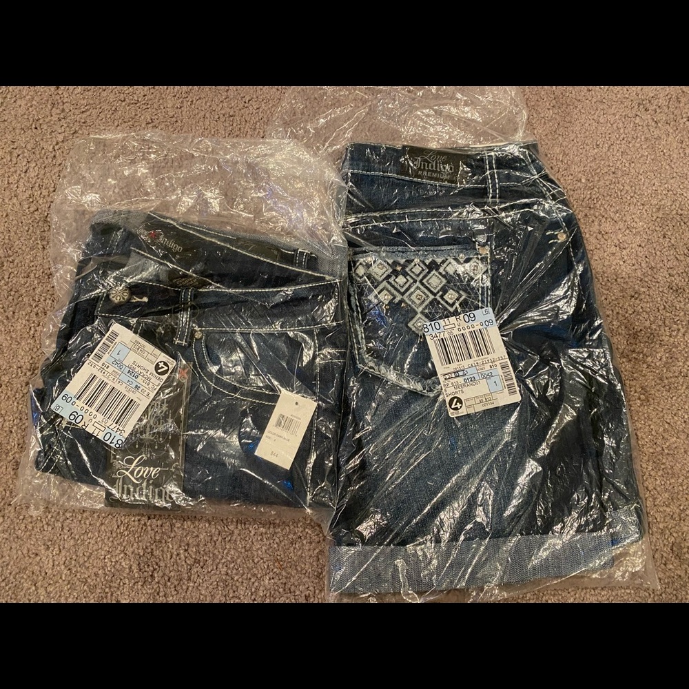 NWT 2 pair of Love Indigo Shorts Size 8